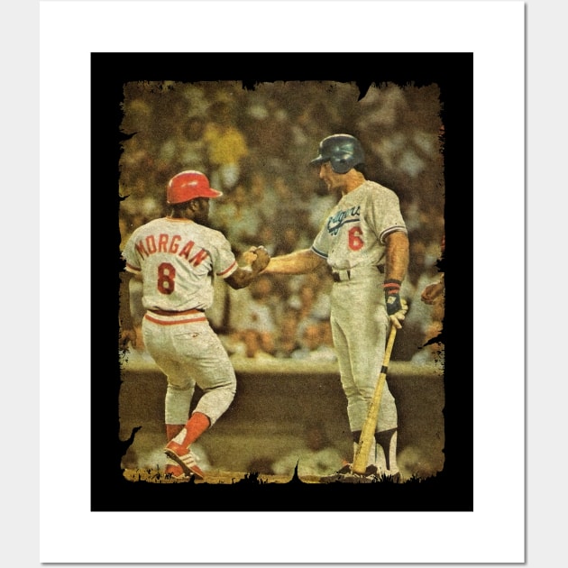 Steve Garvey Shakes Joe Morg Wall Art by SOEKAMPTI